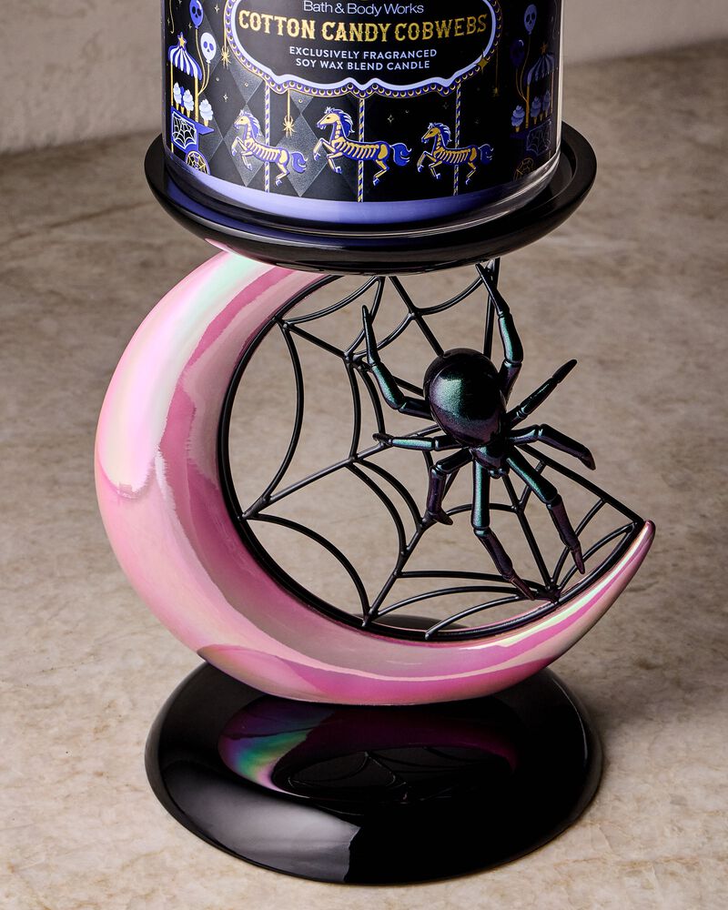 Spider and Moon Pedestal 3-Wick Candle Holder 3-Wick Candle Holder